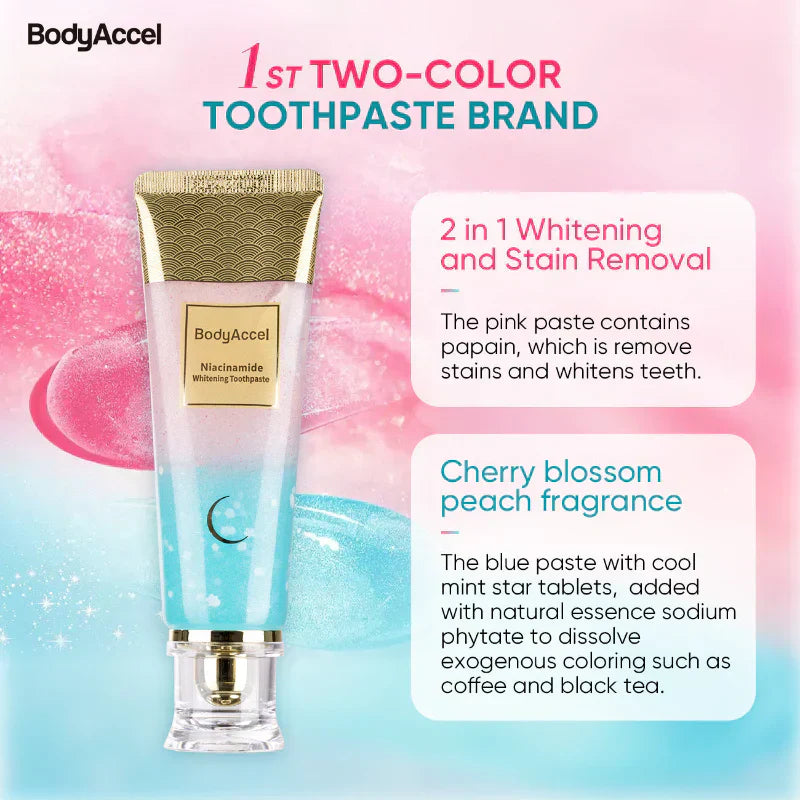BodyAccel Niacinamide Whitening Toothpaste (Black Friday Super Deal)
