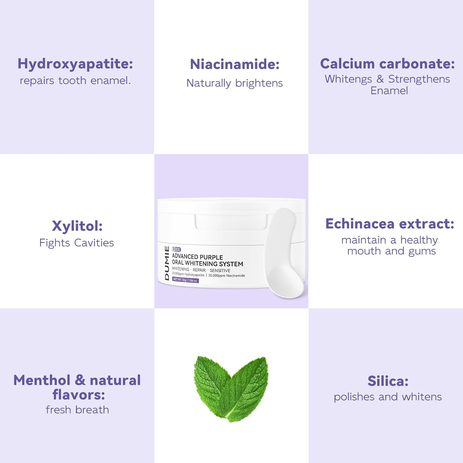 Teeth Whitening Powder,Remineralizing Hydroxyapatite Tooth Powder with Niacinamide