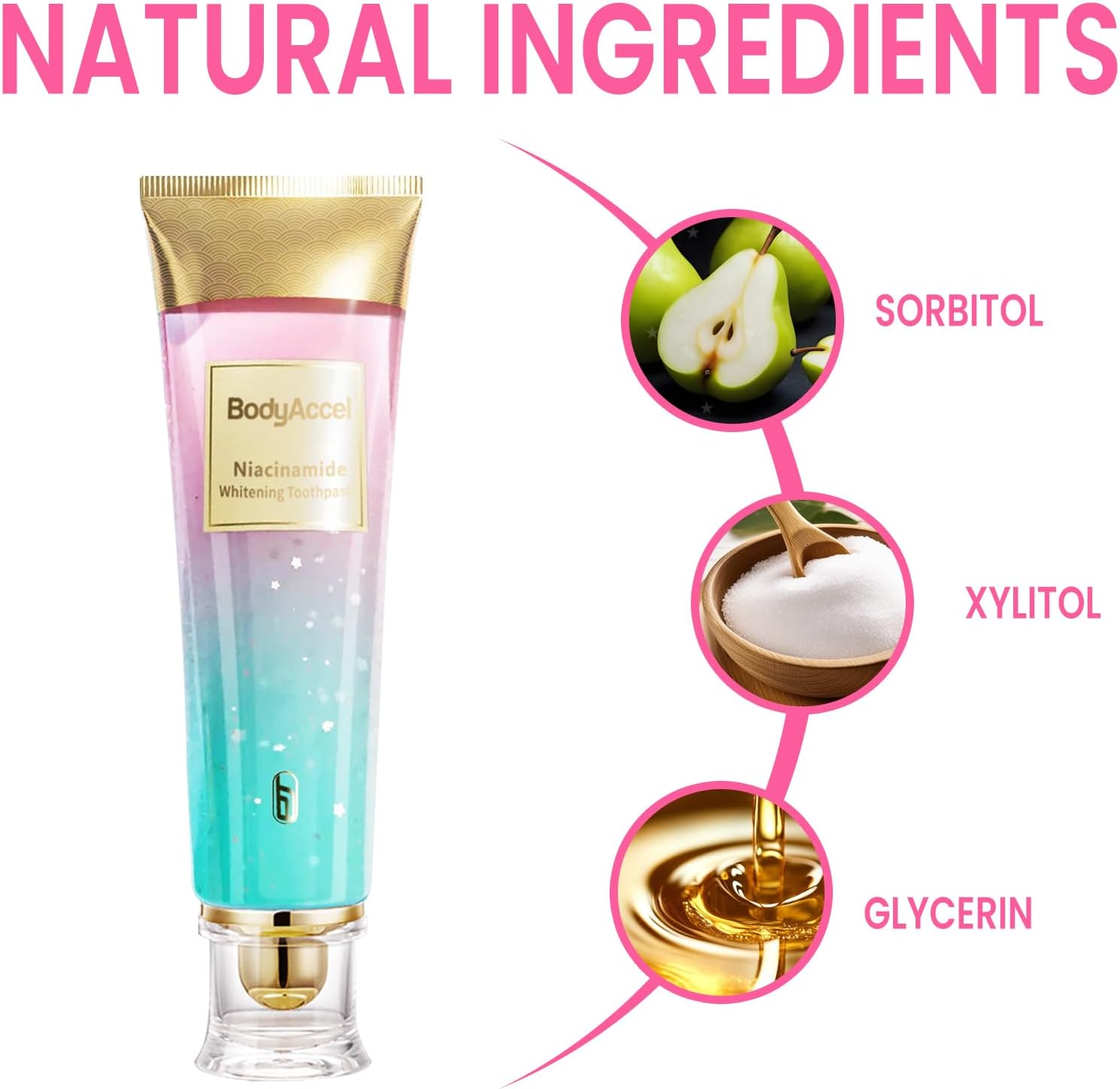 BodyAccel Niacinamide Whitening Toothpaste (Black Friday Super Deal)